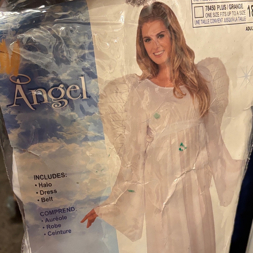 Heavenly White Angel Costume! Halloween! Dress and belt only! No halo